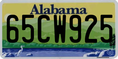 AL license plate 65CW925