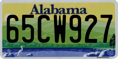 AL license plate 65CW927
