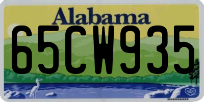 AL license plate 65CW935