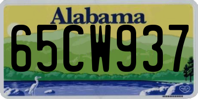 AL license plate 65CW937