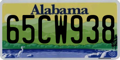 AL license plate 65CW938