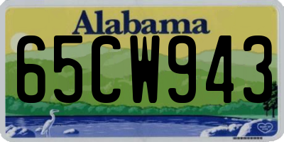 AL license plate 65CW943