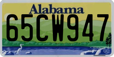 AL license plate 65CW947
