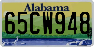 AL license plate 65CW948