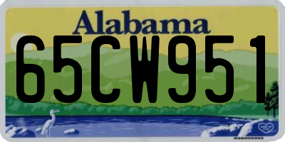 AL license plate 65CW951