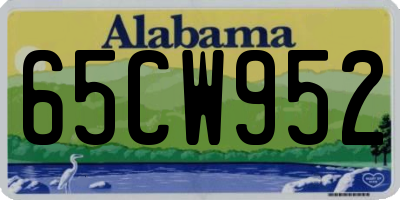 AL license plate 65CW952