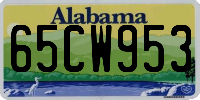 AL license plate 65CW953