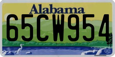 AL license plate 65CW954