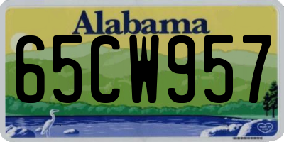 AL license plate 65CW957