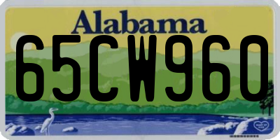 AL license plate 65CW960