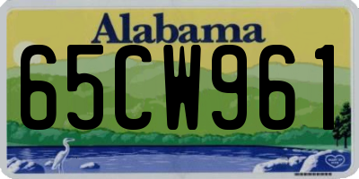 AL license plate 65CW961