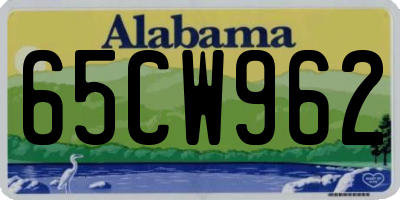 AL license plate 65CW962