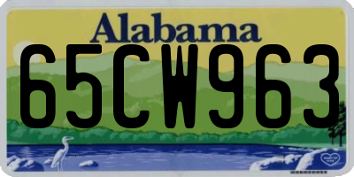 AL license plate 65CW963