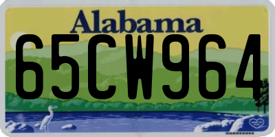 AL license plate 65CW964