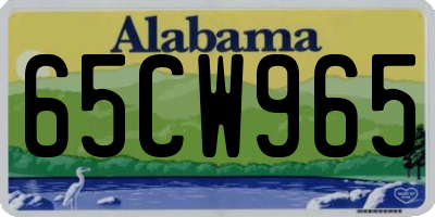 AL license plate 65CW965
