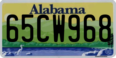 AL license plate 65CW968