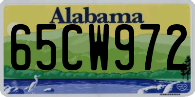 AL license plate 65CW972