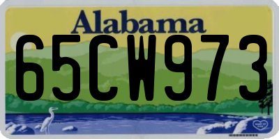 AL license plate 65CW973