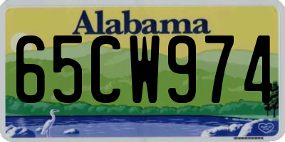 AL license plate 65CW974