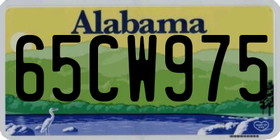 AL license plate 65CW975