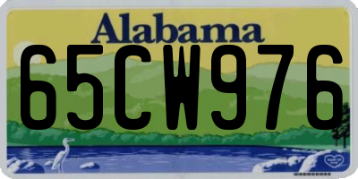 AL license plate 65CW976
