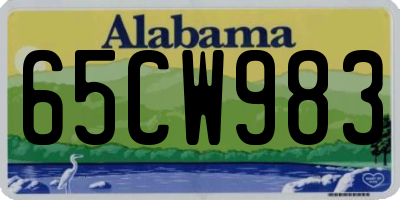 AL license plate 65CW983