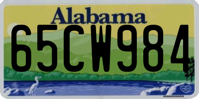 AL license plate 65CW984