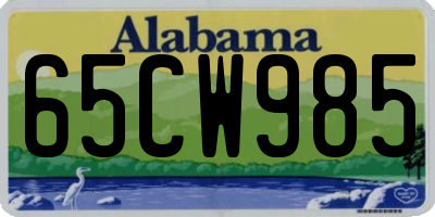 AL license plate 65CW985