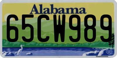 AL license plate 65CW989