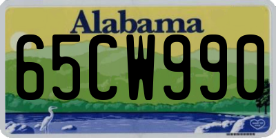 AL license plate 65CW990