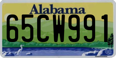 AL license plate 65CW991