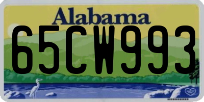 AL license plate 65CW993