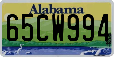 AL license plate 65CW994