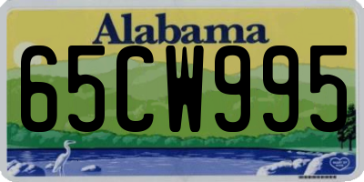 AL license plate 65CW995