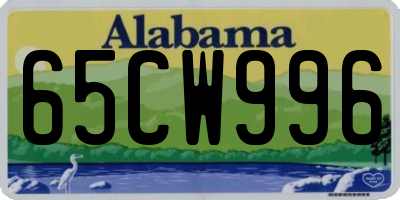 AL license plate 65CW996