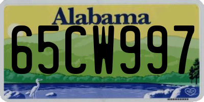 AL license plate 65CW997