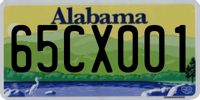 AL license plate 65CX001