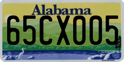 AL license plate 65CX005