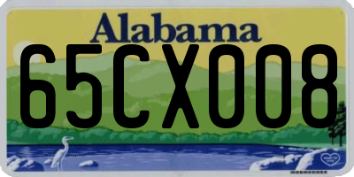 AL license plate 65CX008