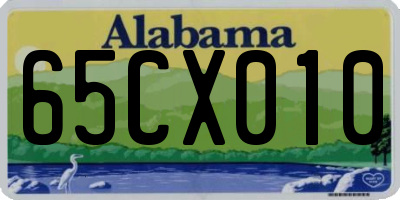AL license plate 65CX010