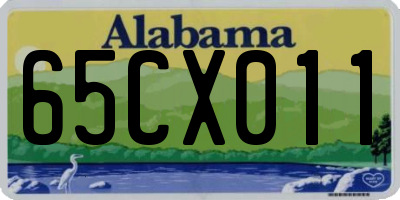 AL license plate 65CX011
