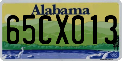 AL license plate 65CX013