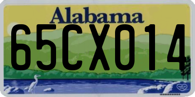 AL license plate 65CX014