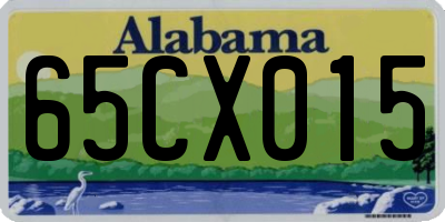 AL license plate 65CX015