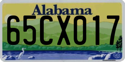 AL license plate 65CX017