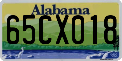 AL license plate 65CX018