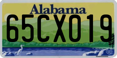 AL license plate 65CX019