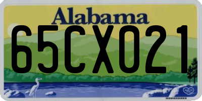 AL license plate 65CX021