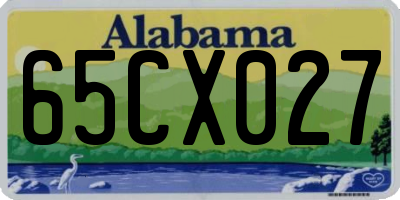 AL license plate 65CX027