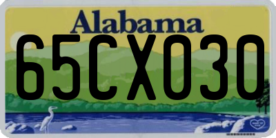 AL license plate 65CX030